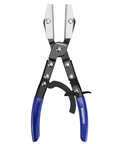 Ratcheting Hose Pinch Off Pliers With Locking Grip Beefy Ten Inch Heavy Duty Steel Tool For Automotive Hose Lines Including Radiator Fuel And Coolant Lines With Precision Serrated Teeth For Leak Proof Clamp