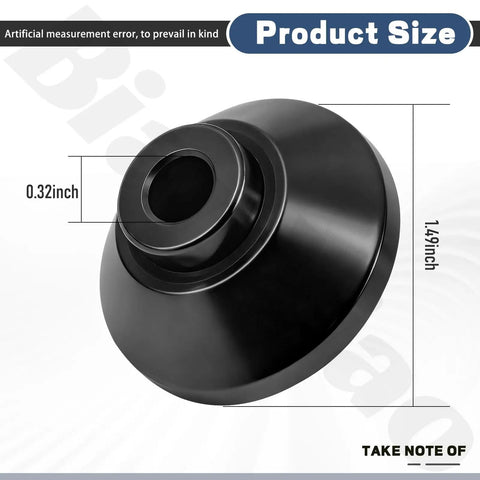 Spacer Replacement M78658 Black Fits Deere D Series F GX X L And 115 125 190C 2305 2148HV S2048 Mowers Bolt On Easy Install Durable OEM Grade Replacement Part, black spacer, 0.32 inch hole, 1.49 inch outer diameter