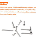 Number 2 To 3/4 Inch Stainless Steel Wood Screws Set 304 Stainless Phillips Pan Head Self Tapping 250 Pieces Assortment Kit