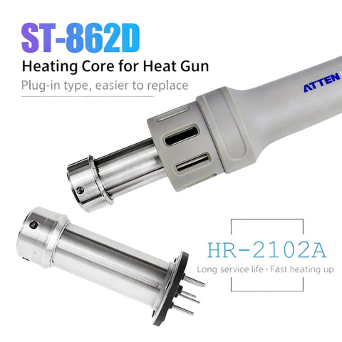 Heating core for Beefy 1000W Digital Hot Air Rework Station with plug-in type design and fast heat up feature.