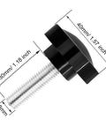 M8 Threading Star Hand Knob Screw, 30mm length, plastic and steel, for woodworking cabinets and DIY fixes.