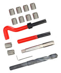 25 Piece M14x1.5 Thread Repair Kit With Inserts, Drill Bit, Tap And Install Tool For Auto Repair And Machinery Maintenance, Heavy Duty Fixes, Quick, Pro Grade, Easy Install; M14x1.5 coil inserts and drill bit set