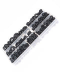 260 Piece Rubber Grommets Kit For Electrical Cable Holes 7 Size Blanking Grommets Flexible Rubber Hole Plugs For Wiring And Conductors Durable Heat Resistant Reusable Easy Drill Hole Insertion, black grommets in organizer box