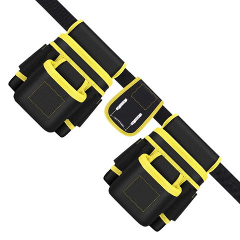 Heavy Duty Oxford Nylon Utility Belt Bag With Water Resistant Coating And Reinforced Stitching Built Tough For Electricians Handymen And Real World Job Sites, showcasing pockets and adjustable design.