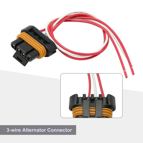 3 Wire Alternator Connector Replacement For GM Buick Cadillac Pontiac 1989 2013 Pigtail Plug Harness Plug N Play shown
