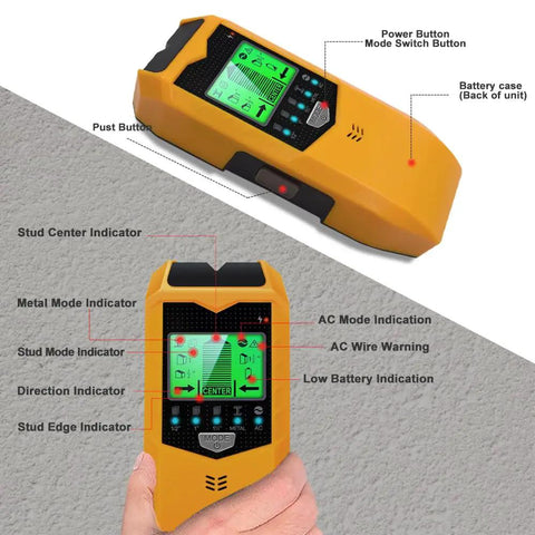 Heavy Duty Stud Finder Wall Scanner With Live Wire Detection And Iron Locator Built Like A Tank For Top Tier Accuracy And Easy Handling During Any Weekend Project