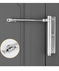 Adjustable Door Closer Hardware For Smooth Quiet Operation And Easy Install Mounting with steel construction on door