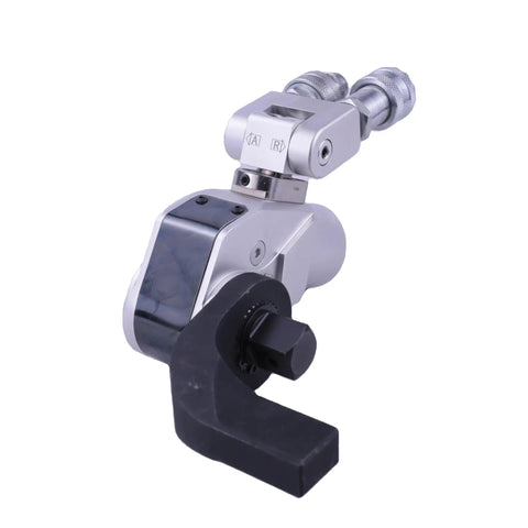 Heavy Duty Hydraulic Torque Wrench 1741Nm Square Drive Lightweight Alloy Build 360 swivel manifold with rubber attachment.