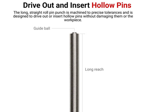 Roll Pin Punch Set Eight Piece One Sixteenth To One Quarter Inch Hollow Pin Drivers For Driving Out And Installing Pins