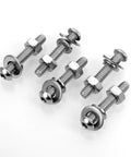 1/4-20 Stainless Steel Bolt Kit With Nuts, Washers, And Fully Threaded Button Head Socket Cap Bolts displayed with nuts and washers