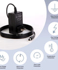 6V 1A DC Power Supply Wall Charger With 5.5x2.1mm And 2.5mm DC Plugs, Universal AC Adapter For Small Electronics with protection features.