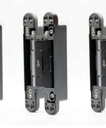 Heavy-Duty Self Soft-Closing Hidden Door Hinge For Commercial And Residential Doors Concealed Metal Hardware, matte black