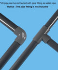 Heavy Duty Black PVC Rigid Tube 2 Inch Round Pipe Kickass Wiring Conduit Straight Shot Cable Sleeve For Badass Outdoor Diy Crafts And Reliable Plumbing Jobs Built Like A Boss Daily with gray pipe fittings.