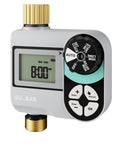 Brass Sprinkler Timer For Garden Hose Faucet With Waterproof HD Screen, Programmable Rain Delay, Manual And Automatic Irrigation