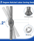 24 In 1 Magnetic Ratchet Screwdriver Set With Detachable Handle 6.2-degree reversible mechanism and 58-tooth gear