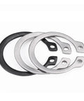 Heavy Duty C Type Shaft Retaining Rings For 6-40mm Applications, durable steel clips in black and silver colors, ideal for engines and appliances.