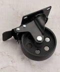 Three Inch Plate Caster Wheel Set With Cast Iron Swivel Plate Casters And Dual Locking for vintage TV stands and carts