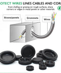 Pro Grade Rubber Grommets Kit For Automotive Wiring, 170 Pcs Assorted Sizes 0.25 Inch To 1 Inch, diagram of wire protection