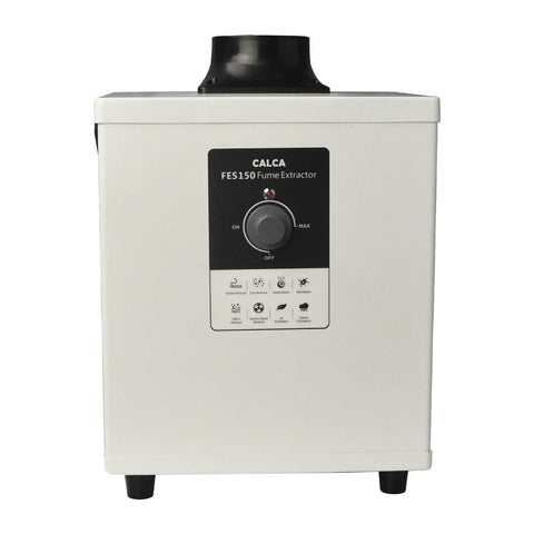 Front view of a Powerful 150W Fume Extractor and Air Purifier for DTF Powder Shaker and Sublimation Printing with control panel.