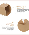 Six Pack Small Kraft Paper Shipping Boxes for Durable Shipping and Storage, Heavy Duty Corrugated Boxes with Strong Compression Resistance, Reusable Packaging for Business Use, Ideal for Restocking, Warehouse Transfers, and Organization, small kraft shipping box shown open