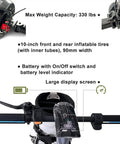 Foldable Electric Golf Scooter With Comfortable Seat And Umbrella Holder Powered By 2400W dual motors, showing control panel and 10-inch tires.
