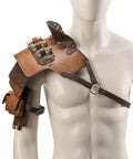 Medieval Style Shoulder Armor With Vial Pouch And Coin Pocket Dope Pauldron For Renaissance Cosplay Knight Or Viking Costume