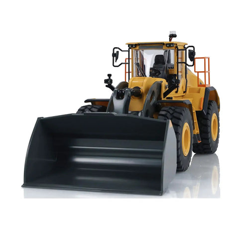 Badass 1/16 Scale RC Loader Built Like A Tank With Killer Four Wheel Drive And Heavy Duty Transmission That Gears Up Steep Slopes And Delivers Punchy Bucket Sync for realistic dirt handling.