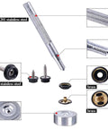 Beefy All Weather Marine Grade Canvas And Upholstery Boat Snap Button Fastener Kit with brass nickel plated snaps, screws, and tools
