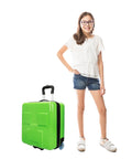 Girl with Minecraft Creeper 15 Inch Molded Hardside Carry On Luggage For Kids And Toddlers, Kid Friendly Travel Buddy