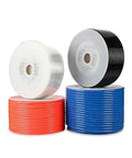 Durable Blue Polyurethane Air Hose For Compressors And Pneumatic Tools Built Tough Heavy Duty Tubing displayed in coils.