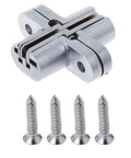 Concealed Invisible Hinge Set For Doors And Cabinets, Hidden Cross Hinge With 180 Degree Opening For Gates, Cupboards, and Furniture