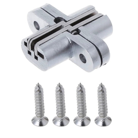 Hidden Concealed 180 Degree Folding Door Hinge Set For Gates Cabinets And Furniture Built From Premium Alloy with screws