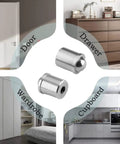 Badass Stainless Steel Ball Catch Latch Pair For Closet Doors And Cabinet Drawers Hella Rugged Spring Plunger in modern home settings.