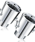 One Push Button Shower Shut Off Valve No Fuss With G1 2 Inch Fit Universal Water Flow Control For Shower Arm Hose Or Bidet Sprayer, Easy On Off, Bathroom Upgrade, silver metal