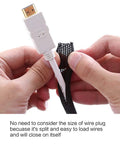 Ten Foot Split Wire Loom Cord Protector Sleeve One Quarter Inch Diameter Black Cable Management for USB Power HDMI Cables
