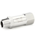 Check valve, TAISHHER, 304 stainless steel, 3/8 in NPT male to 3/8 in NPT female, one-way