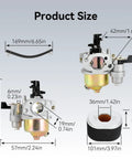 208cc Carburetor Kit For Briggs Stratton XR950 OHV Horizontal Engine 950 Series 130G32 6HP Replacement Easy Install For Troy Bilt Craftsman Pressure Washer Tiller Parts dimensions