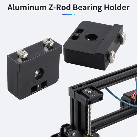 Aluminum Z-Rod Bearing Holder in Ender 3 Dual Z Axis Upgrade Kit with lead screw, enhancing print stability for Ender 3 Pro and V2.