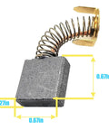 No Sweat Carbon Motor Brushes Straight Up Replacement Kit For Ridgid And Craftsman Table And Miter Saw Replaces 816768, showing a single carbon brush.