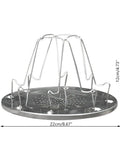 Stovetop Camping Toaster 4 Slice For Gas Stove, durable stainless steel rack with dimensions visible