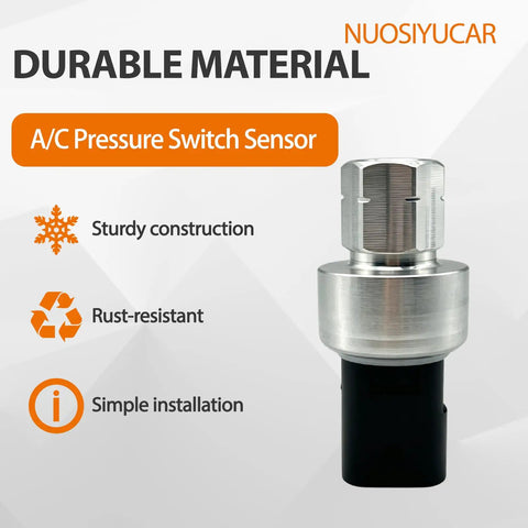Hella Reliable AC Pressure Sensor Replacement For Dodge Dart Ram 1500 2500 3500 Plug And Play Transducer shown in durable design.