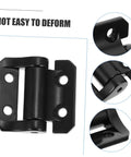 Heavy-duty cabinet hinge with dampers in black zinc alloy, featuring strong build and silent operation for corner cabinets.