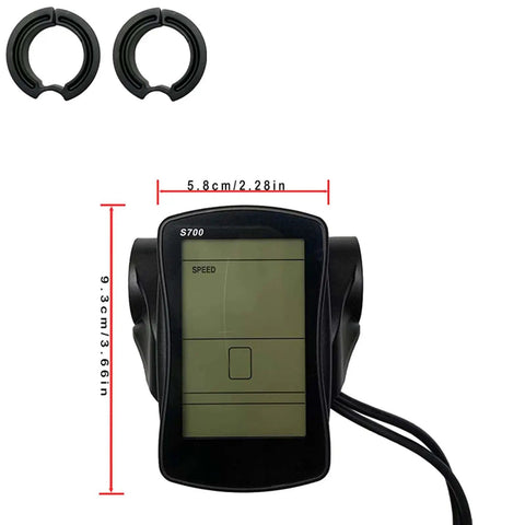 S700 Electric Bike LCD Display Screen For 36V And 48V E Bikes 6 Pin Plug And Play Ready Easy Install Bicycle Computer Replacement Panel