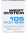 Front view of 105-B Epoxy Resin Base For Marine, Woodworking, And Composite Projects With Low Viscosity And Crystal Clear Finish