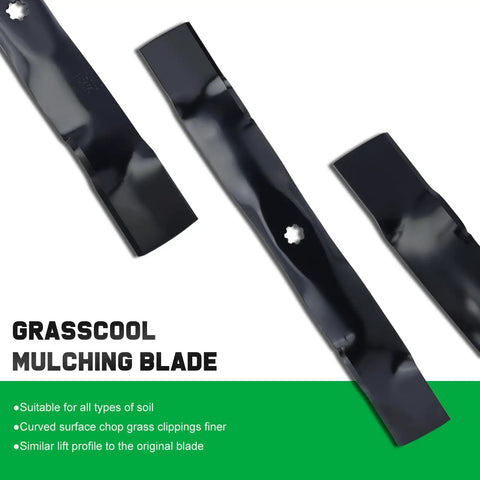 John Deere 42 Inch Mulching Blades For D130 D110 D125 D105 Lawn Tractor Riding Mower 42 Inch Deck Replacement GY20850 GX22151
