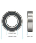 Industrial deep groove ball bearings R20 2RS with dimensions