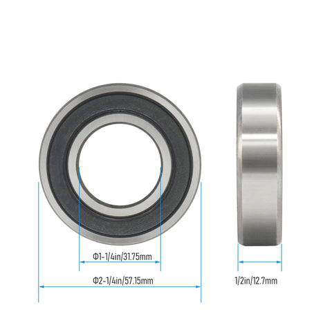 Industrial deep groove ball bearings R20 2RS with dimensions