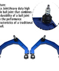 Heavy Duty Forged Upper Control Arms For 2-4 Inch Lift Compatible With Dodge Ram 1500, CNC Machined 6061 Aluminum, Blue