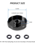 Bike Air Valve Top Cap For Front Fork Suspension Aluminum Alloy Shield Protective Cover For Mountain Bike and Road Bike MTB Easy Install Black