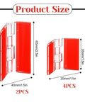 8 Pcs Self Adhesive Clear Plastic Hinges In Two Sizes Acrylic Transparent Continuous Hinges product size illustration
